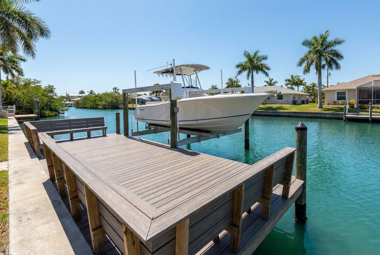 Composite dock + lift — Sanibel Island, FL