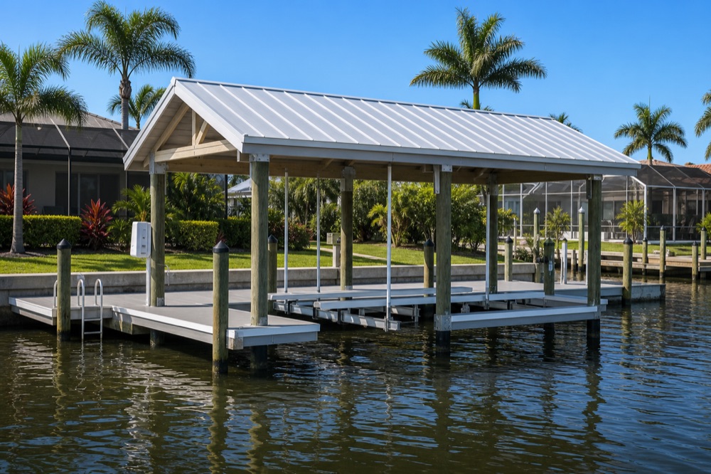 Boathouses in Southwest Florida by Florida Lifts & Docks