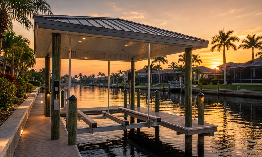 Boathouses in Southwest Florida — Florida Lifts & Docks