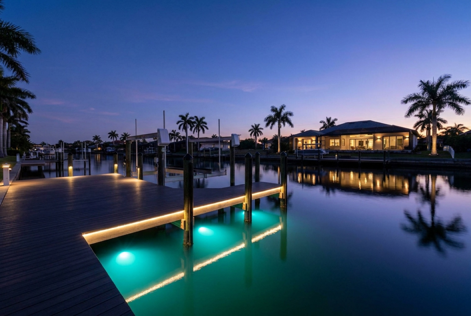 Dock Lighting in Southwest Florida by Florida Lifts & Docks