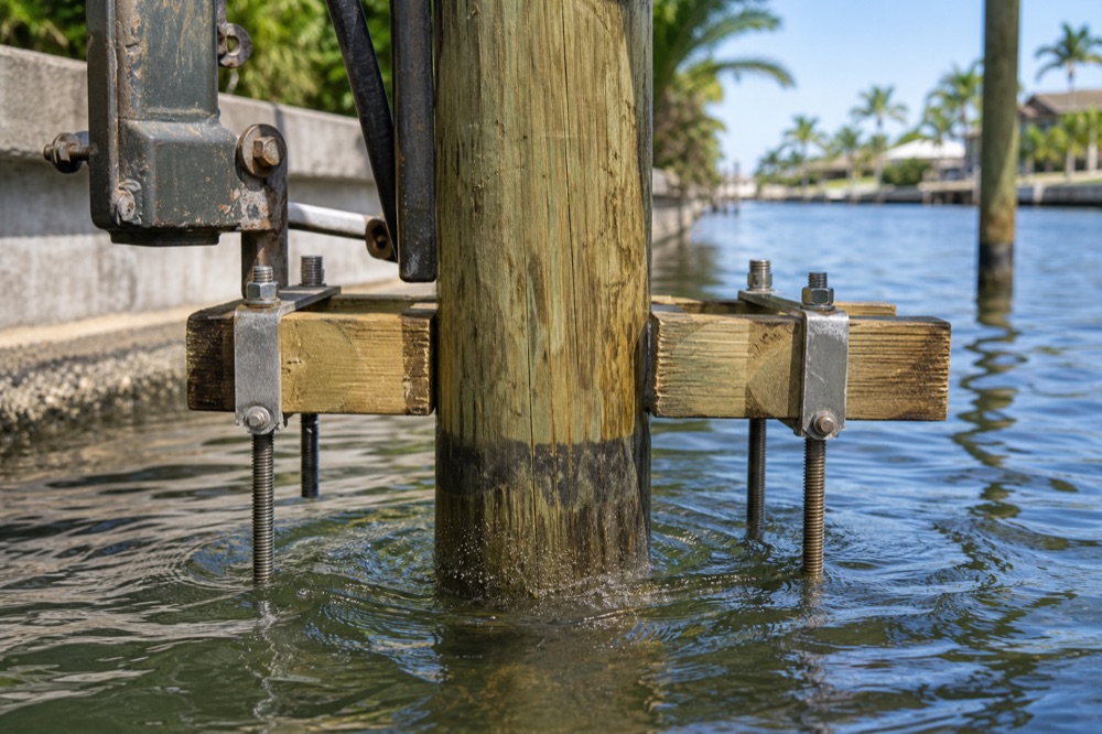 Marine pilings set — Sanibel Island, FL
