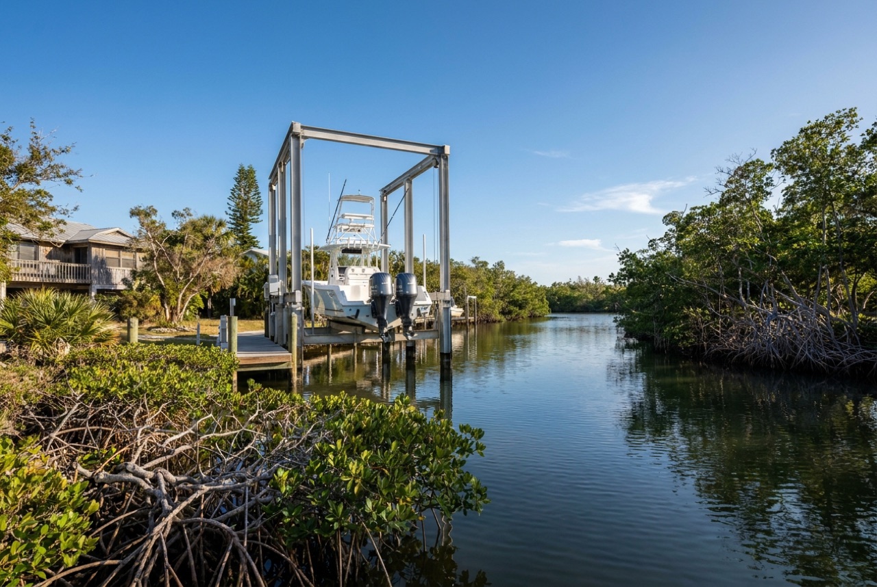 Boat Lifts in Sanibel Island, FL — Florida Lifts & Docks