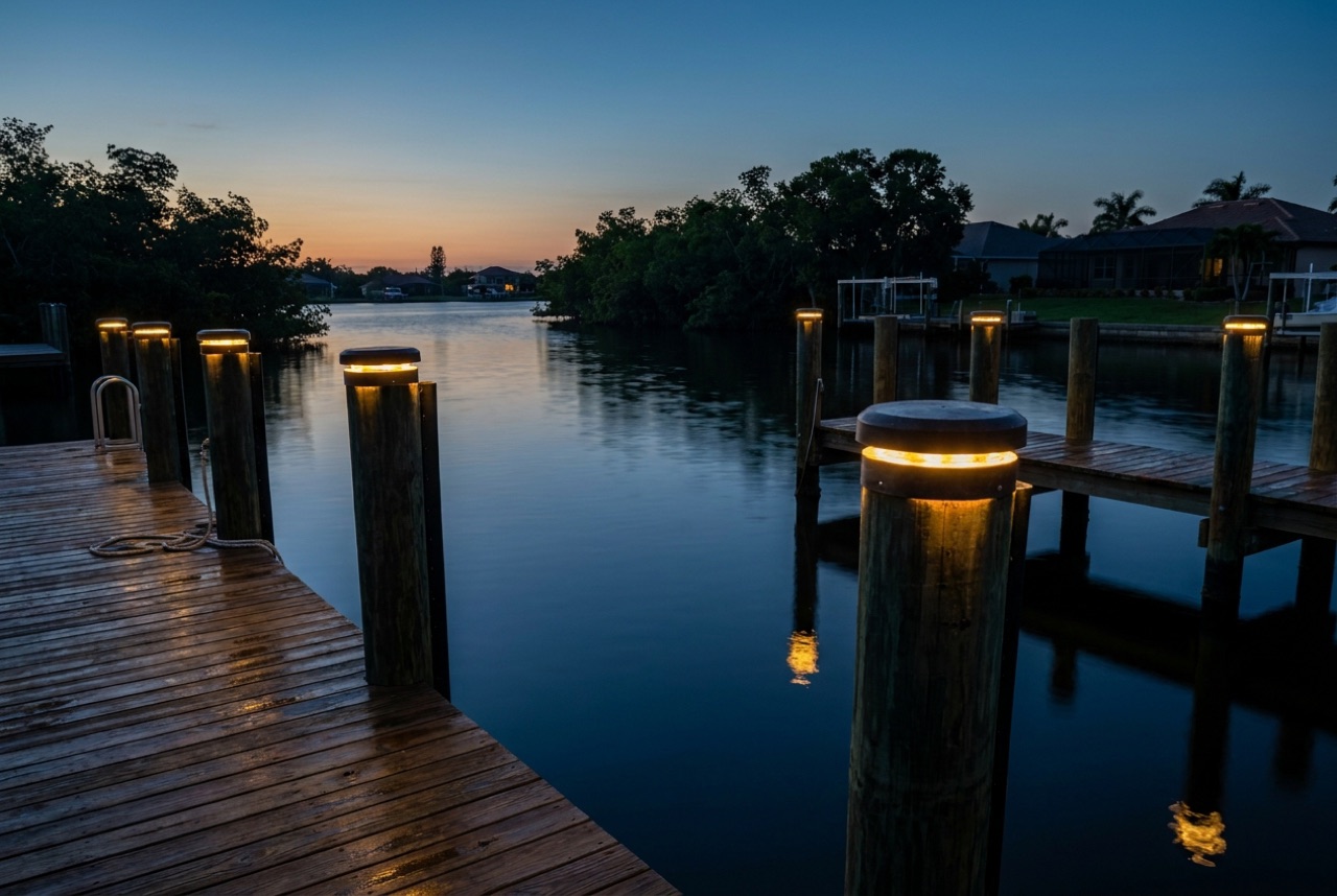 Dock Lighting in Bonita Springs, FL — Florida Lifts & Docks