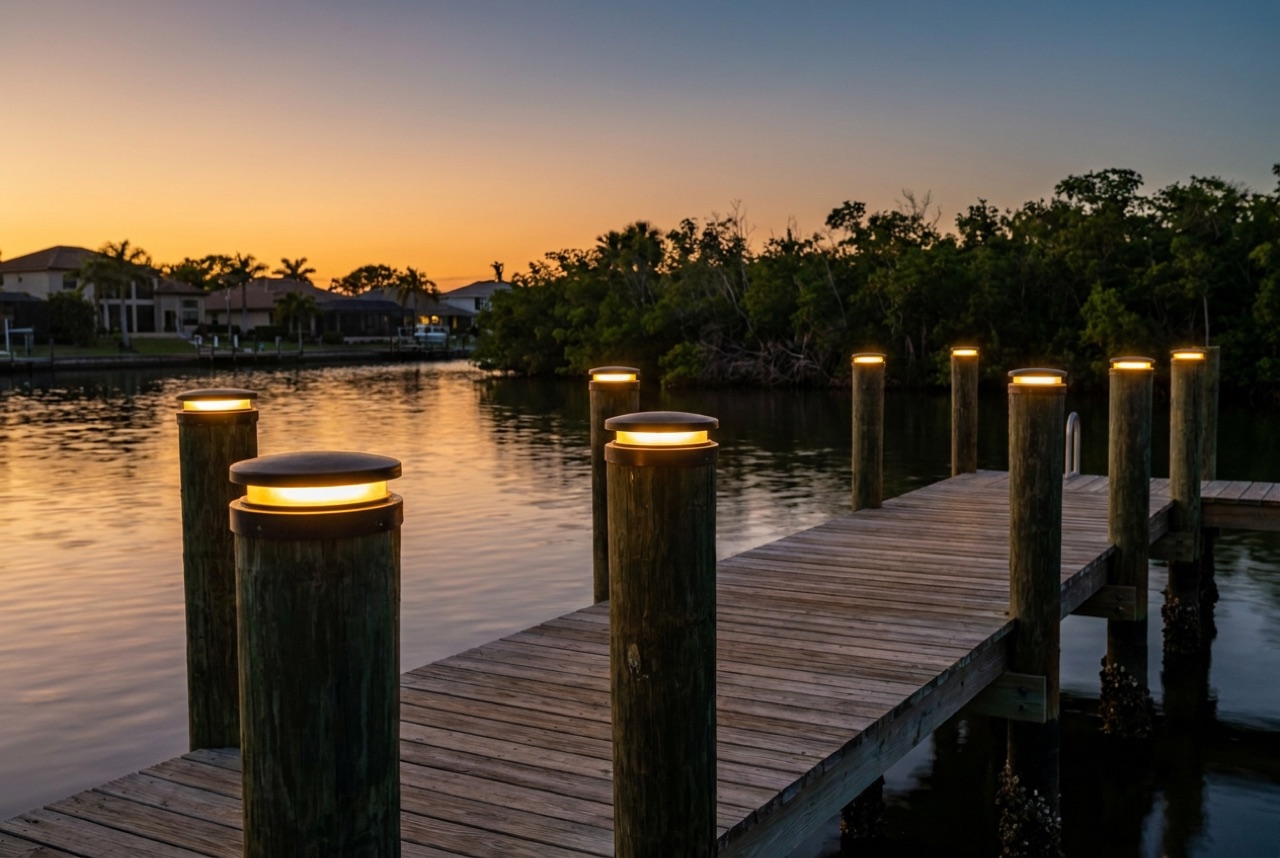 Dock Lighting in Estero, FL — Florida Lifts & Docks