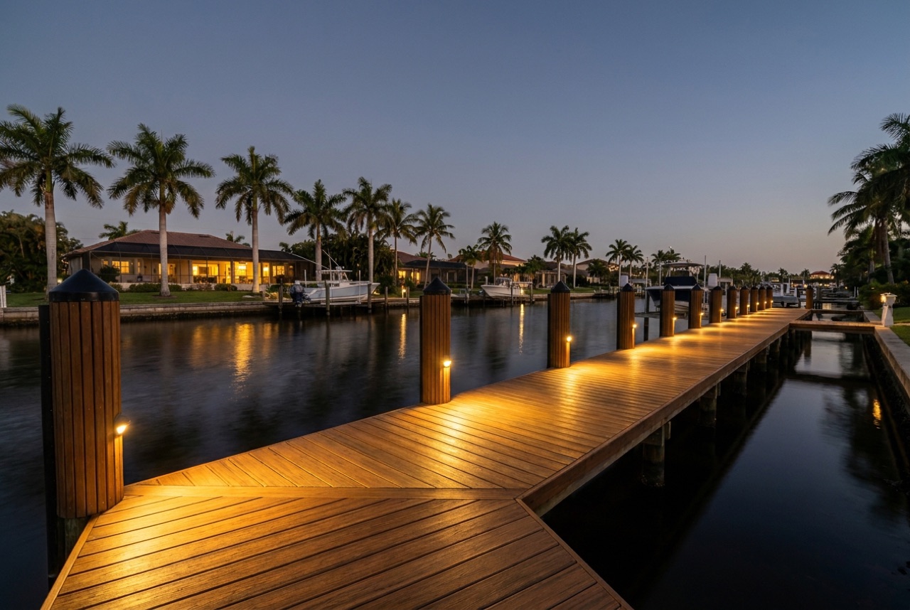 Dock Lighting in Estero, FL — Florida Lifts & Docks