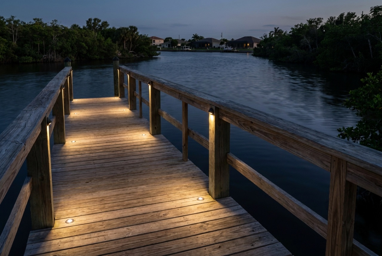 Dock Lighting in Fort Myers, FL — Florida Lifts & Docks