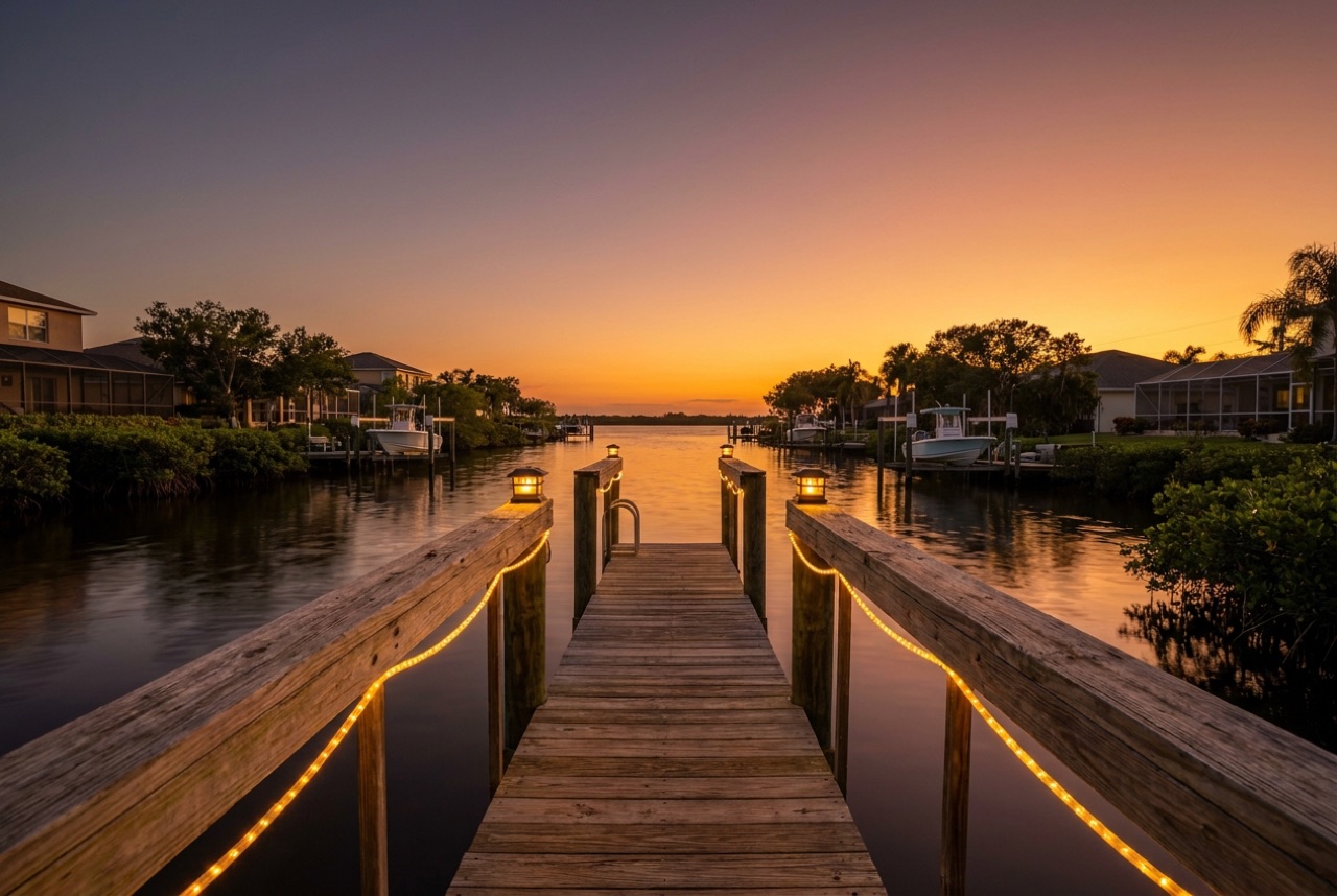 Dock Lighting in Fort Myers, FL — Florida Lifts & Docks