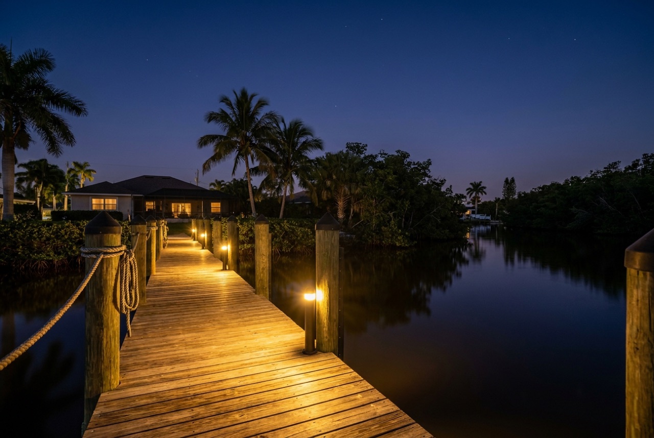Dock Lighting in Fort Myers Beach, FL — Florida Lifts & Docks