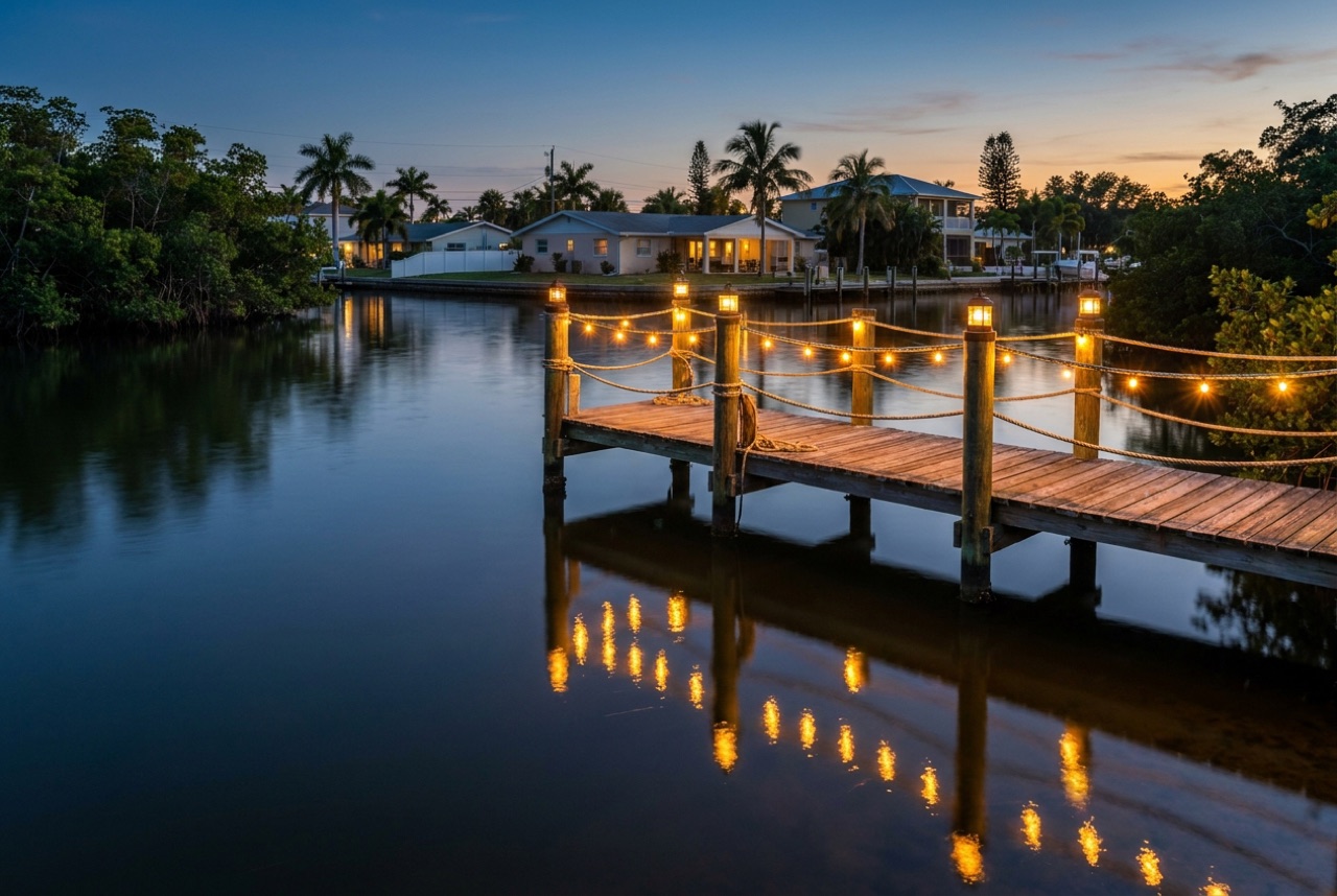 Dock Lighting in Fort Myers Beach, FL — Florida Lifts & Docks