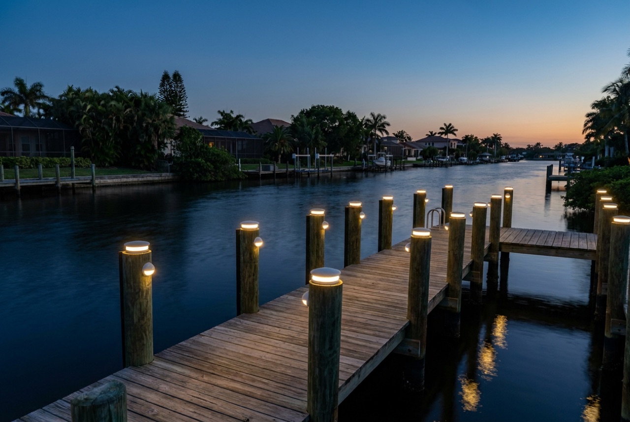 Dock Lighting in Marco Island, FL — Florida Lifts & Docks