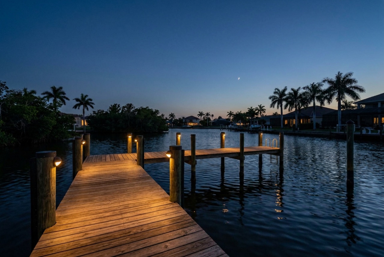 Dock Lighting in Marco Island, FL — Florida Lifts & Docks