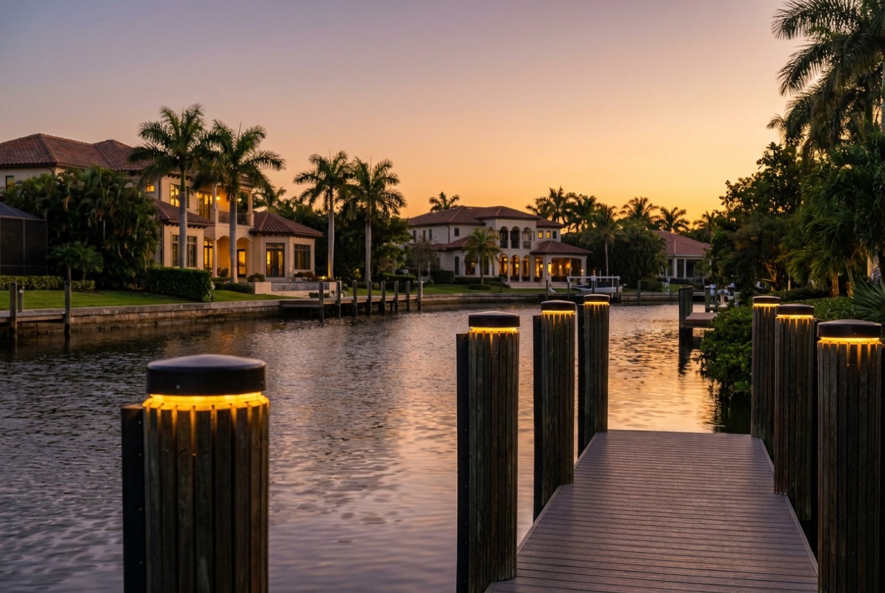 Dock Lighting in Naples, FL — Florida Lifts & Docks