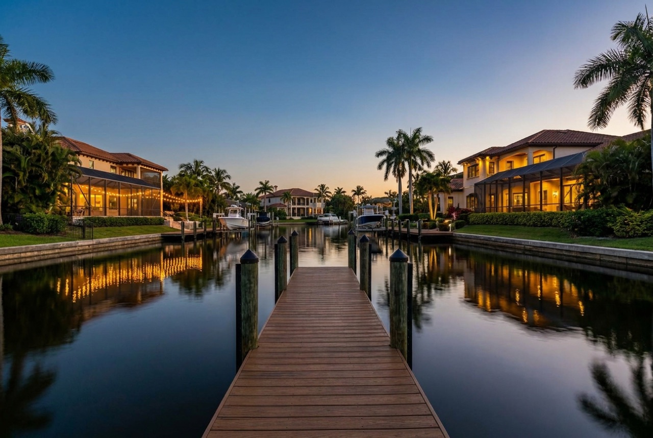 Dock Lighting in Naples, FL — Florida Lifts & Docks