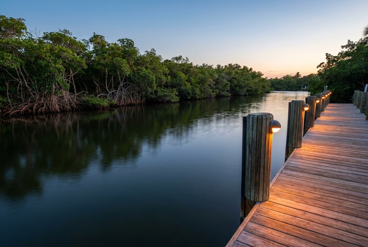 Dock Lighting in Sanibel Island, FL — Florida Lifts & Docks