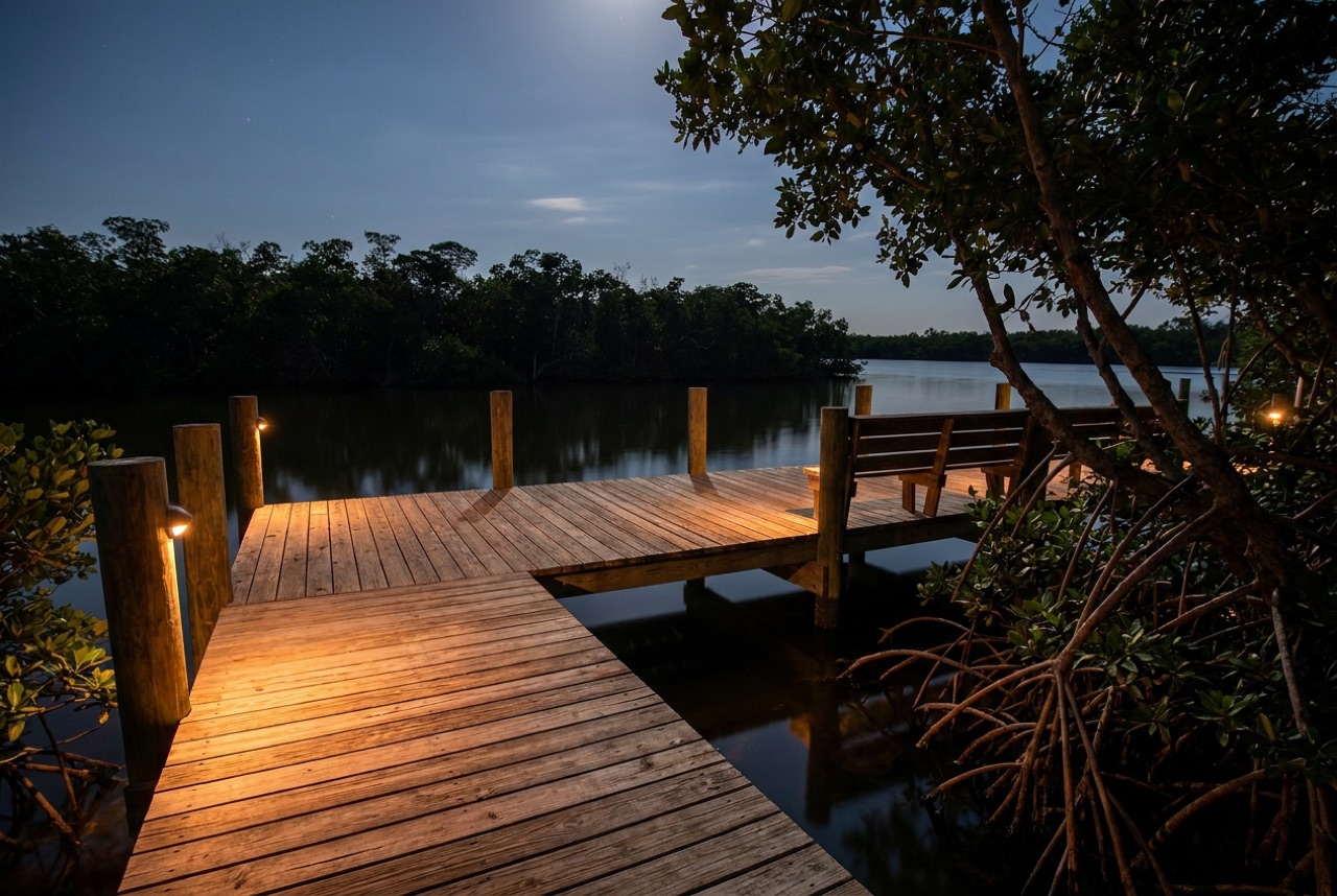 Dock Lighting in Sanibel Island, FL — Florida Lifts & Docks