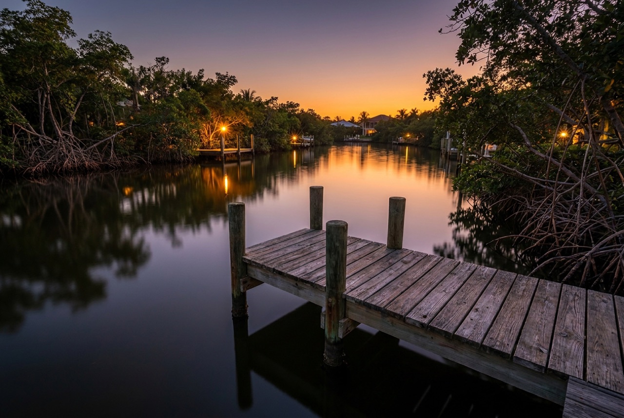 Dock Lighting in Sanibel Island, FL — Florida Lifts & Docks