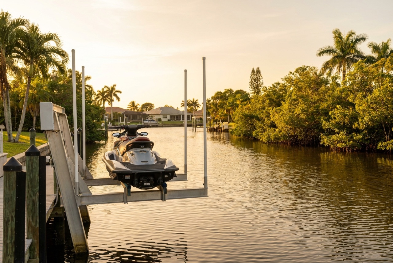 Jet Ski Lifts in Bonita Springs, FL — Florida Lifts & Docks