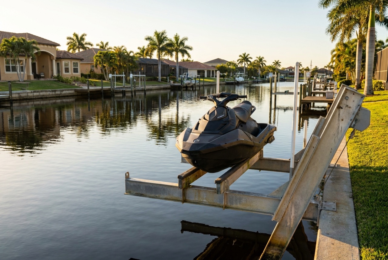 Jet Ski Lifts in Cape Coral, FL — Florida Lifts & Docks