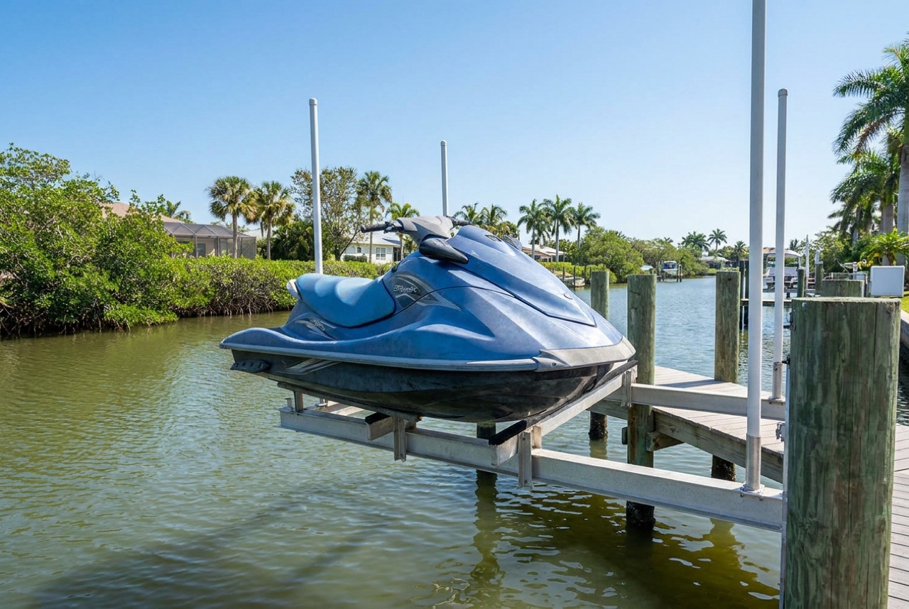 Jet Ski Lifts on Estero Bay, the Estero River, and Coquina Point by Florida Lifts & Docks