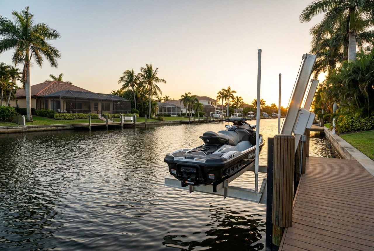 Jet Ski Lifts in Marco Island, FL — Florida Lifts & Docks