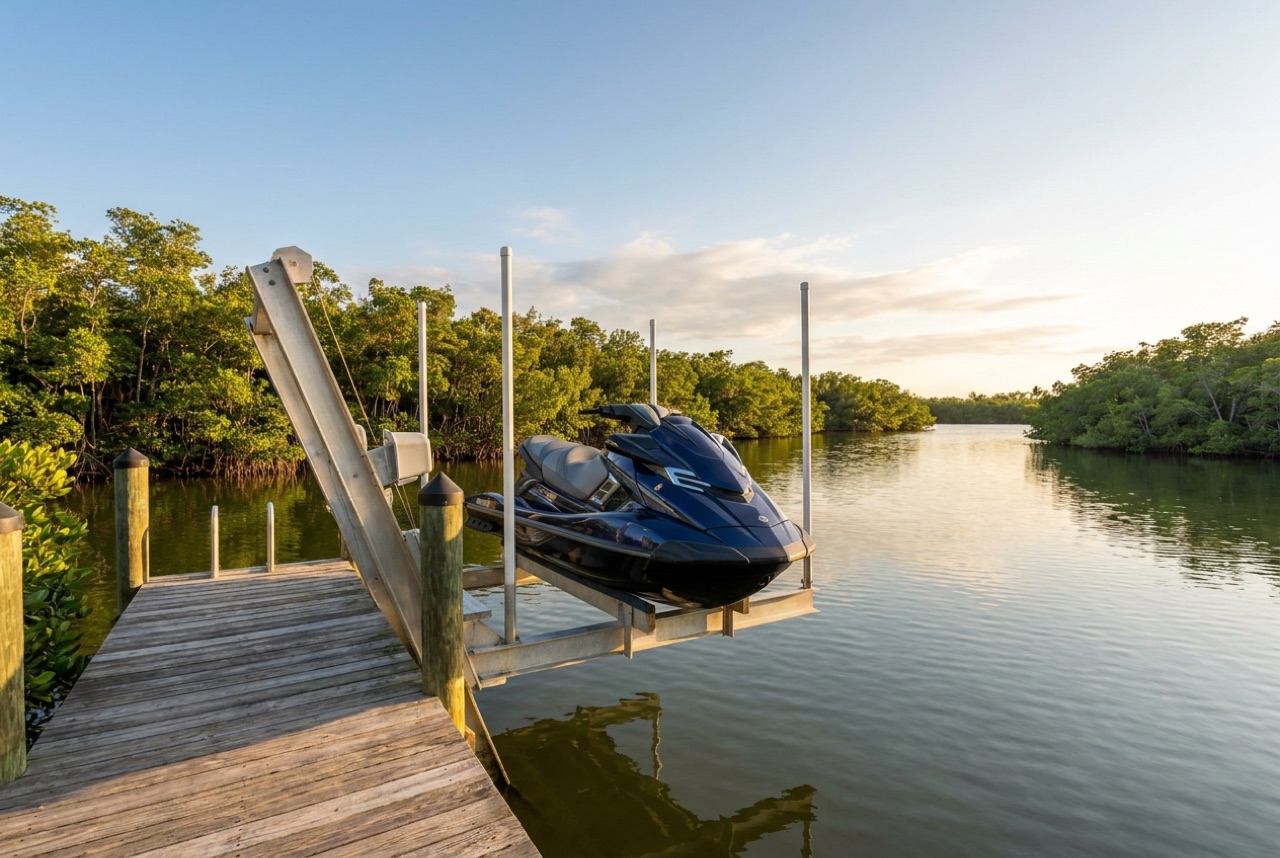 Jet Ski Lifts in Sanibel Island, FL — Florida Lifts & Docks