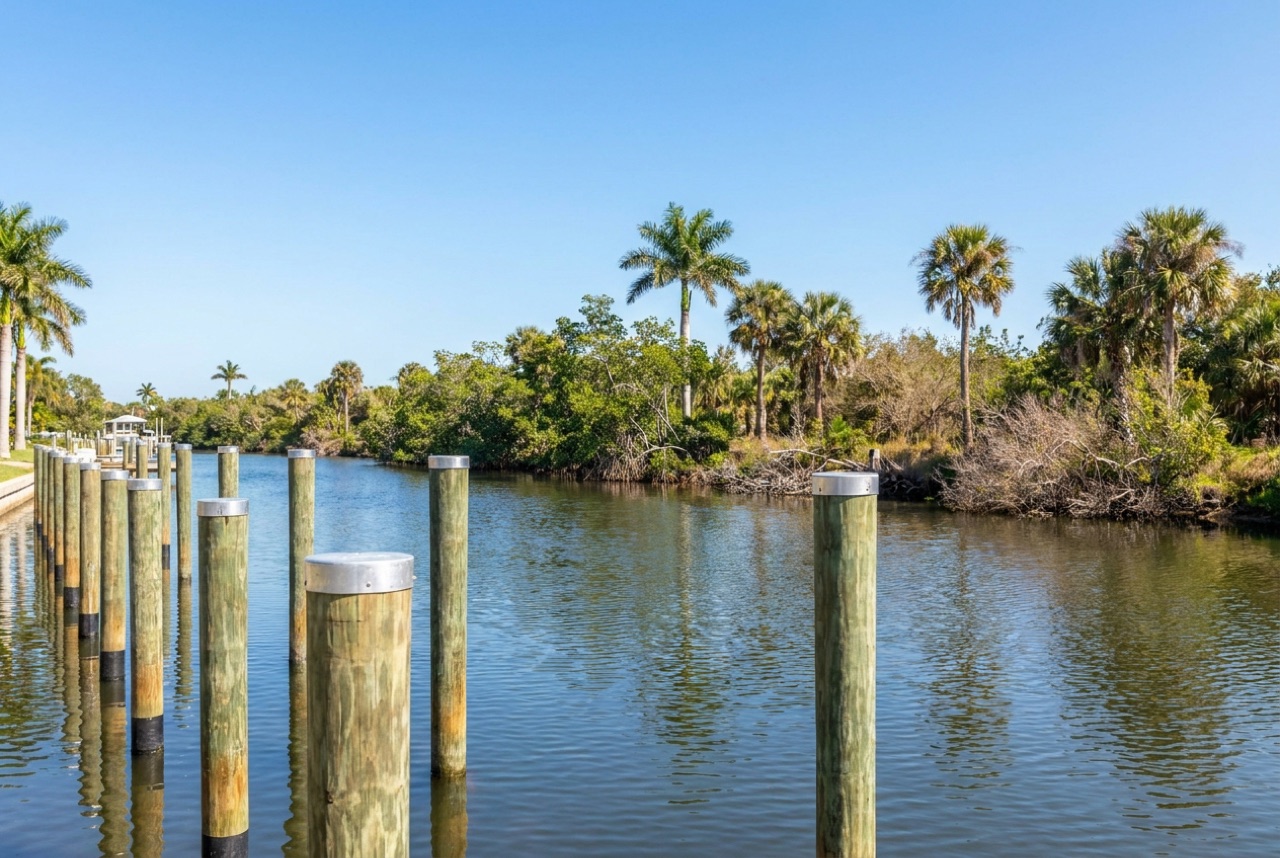 Pilings in Estero, FL — Florida Lifts & Docks