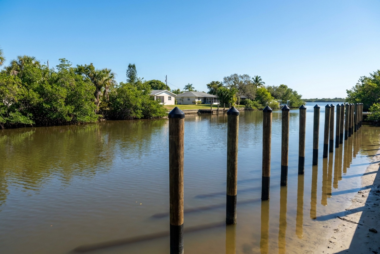 Pilings in Fort Myers, FL — Florida Lifts & Docks