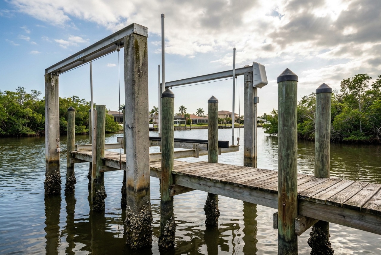 Pilings in Fort Myers, FL — Florida Lifts & Docks