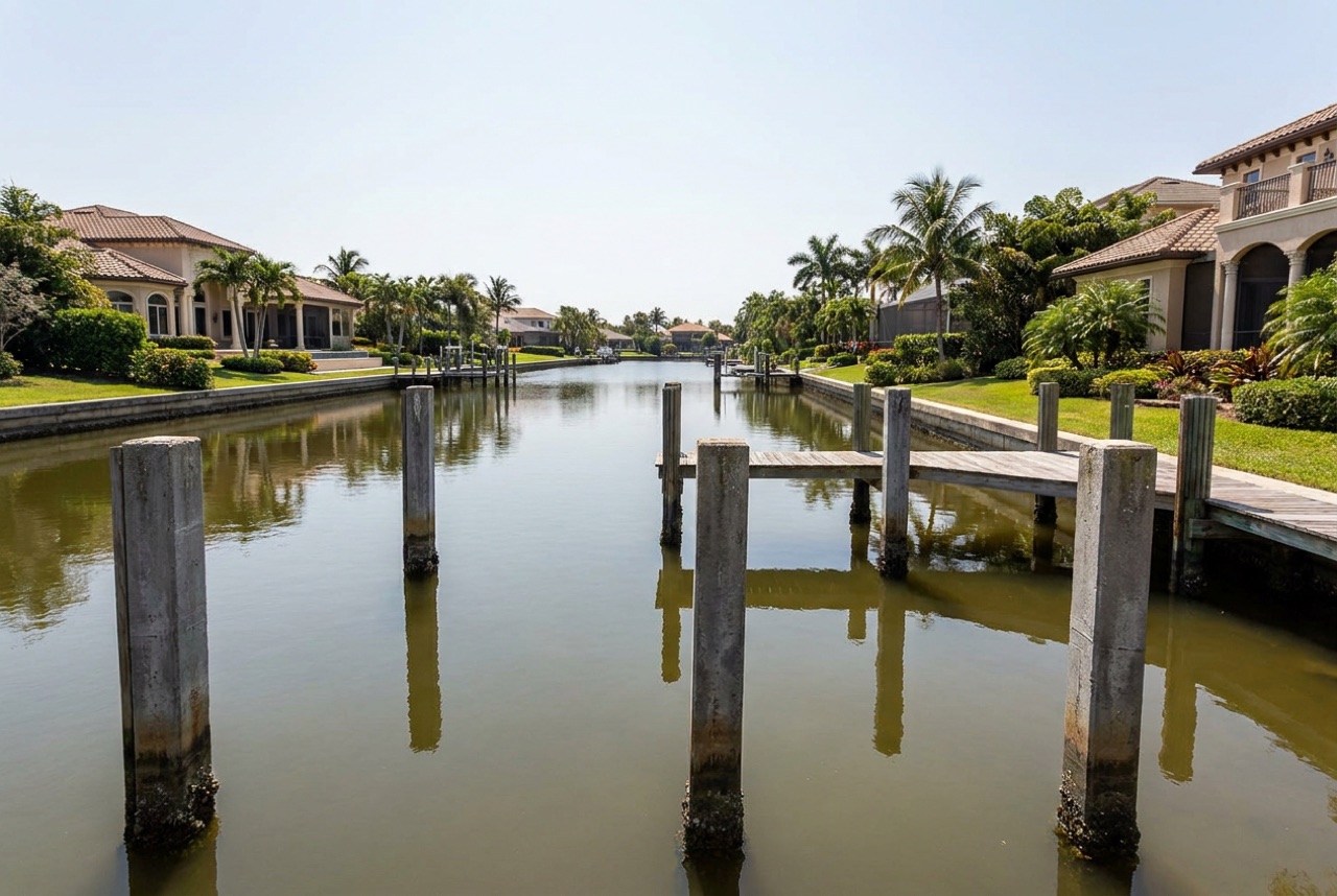 Pilings in Naples, FL — Florida Lifts & Docks