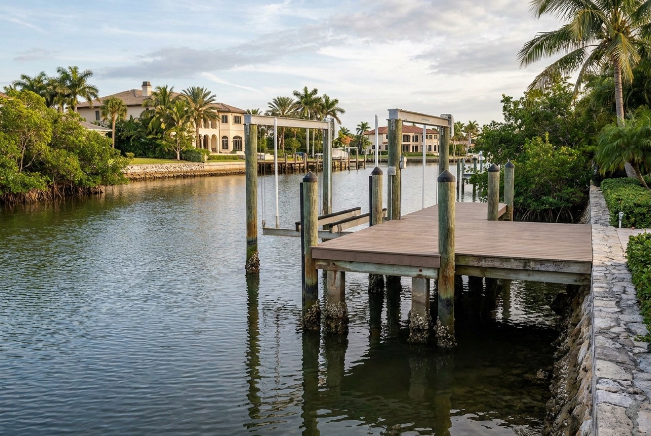 Pilings in Port Royal, FL — Florida Lifts & Docks