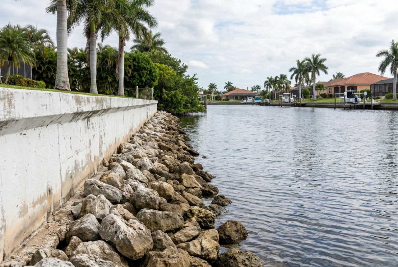 Seawalls in Cape Coral, FL — Florida Lifts & Docks
