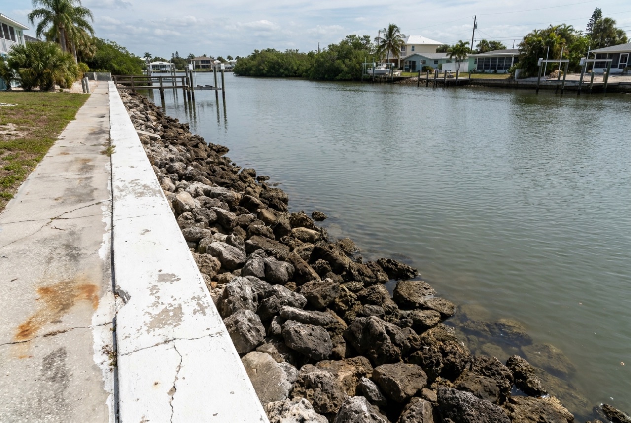 Seawalls in Fort Myers Beach, FL — Florida Lifts & Docks
