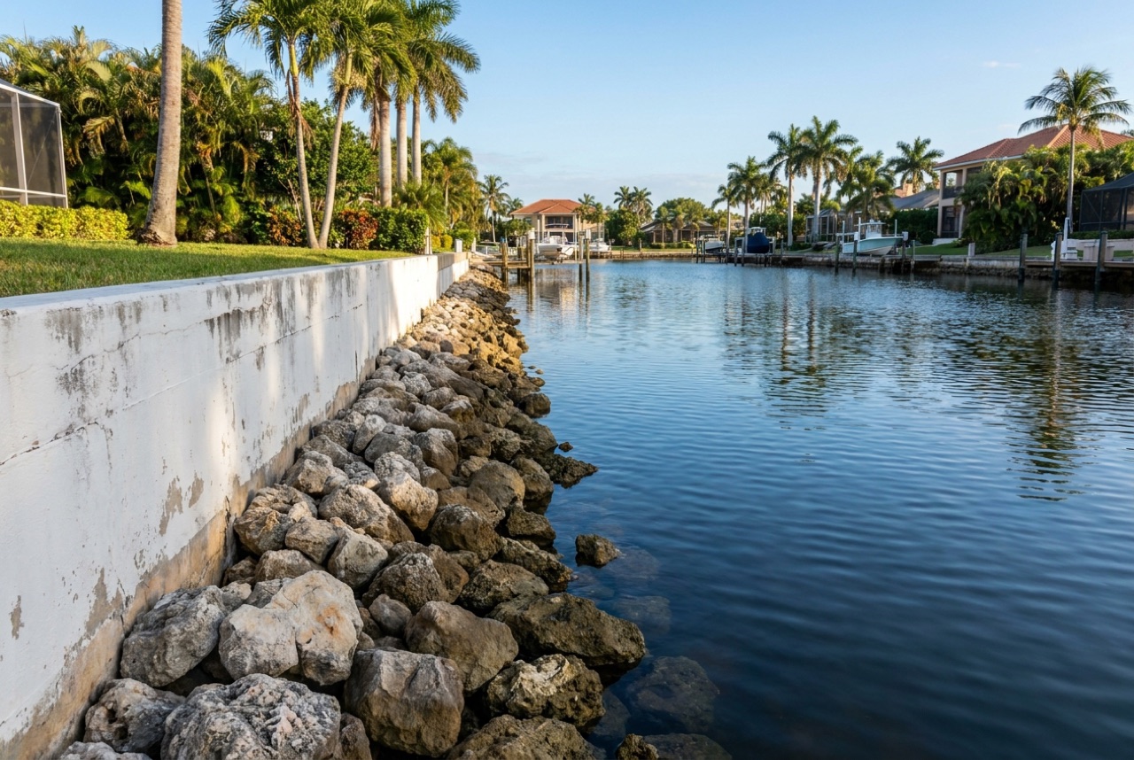 Seawalls in Marco Island, FL — Florida Lifts & Docks